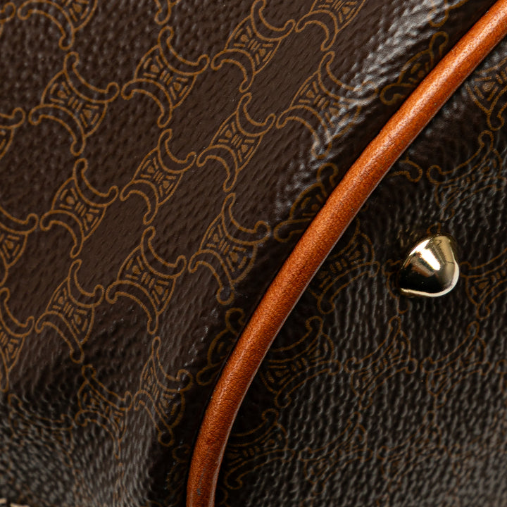 Macadam Coated Canvas Tote Brown - Gaby Paris