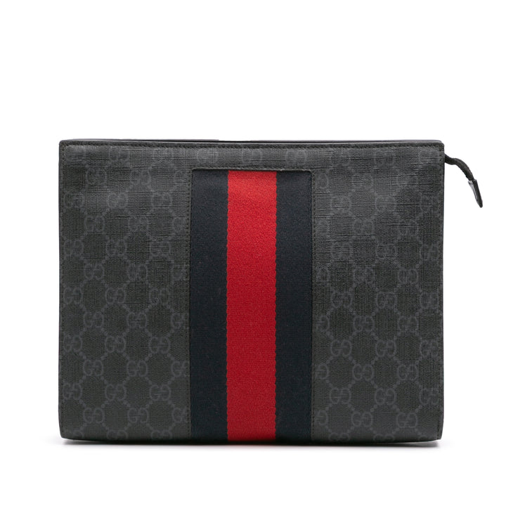 GG Supreme Web Clutch Black - Gaby Paris