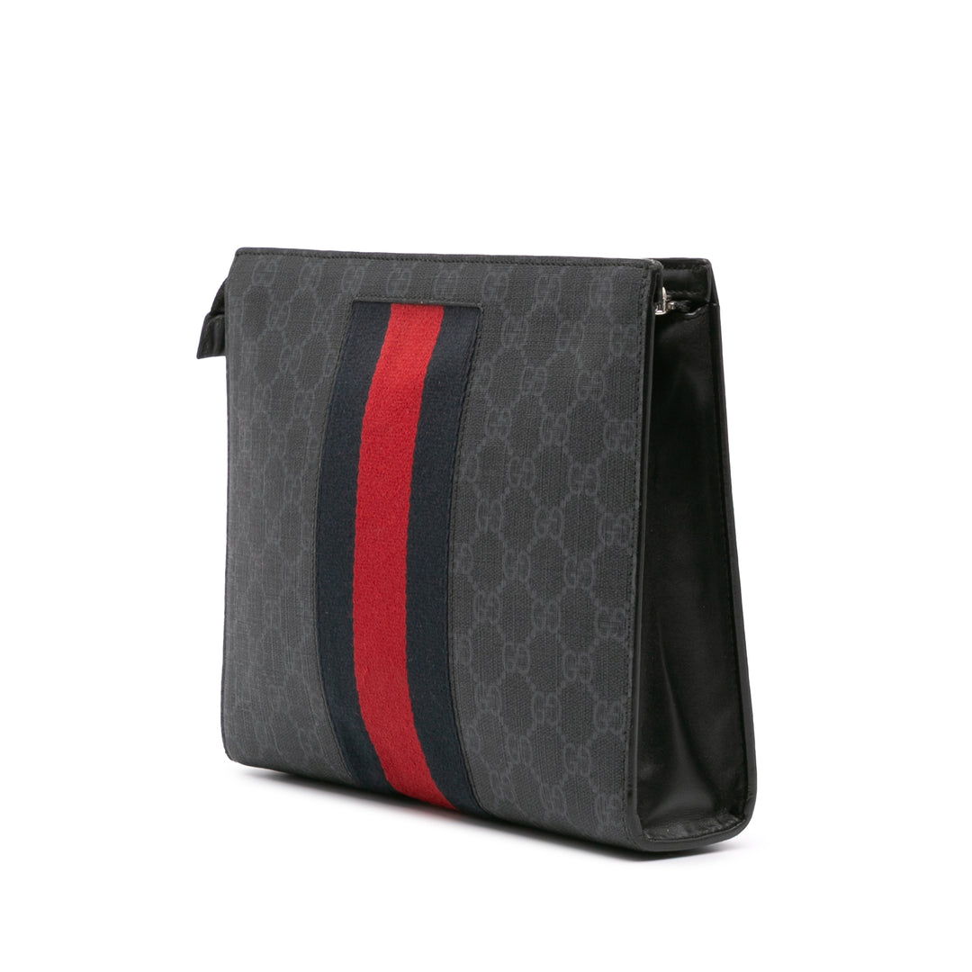 GG Supreme Web Clutch Black - Gaby Paris