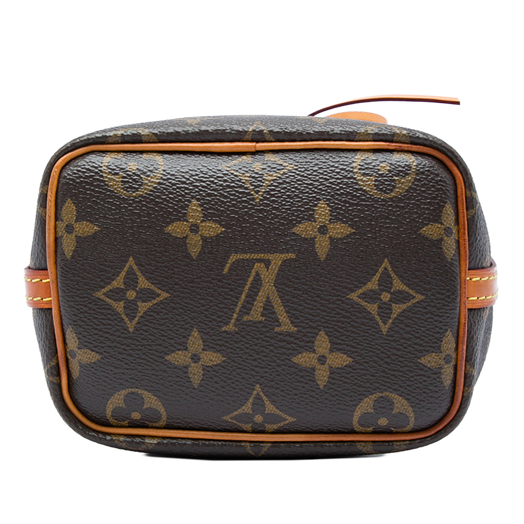 Louis Vuitton Sac seau Noe Monogram Nano Marron – vue 3 – GABY PARIS