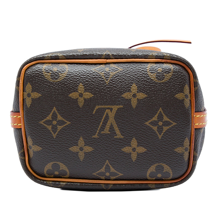 Louis Vuitton Sac seau Noe Monogram Nano Marron – vue 3 – GABY PARIS