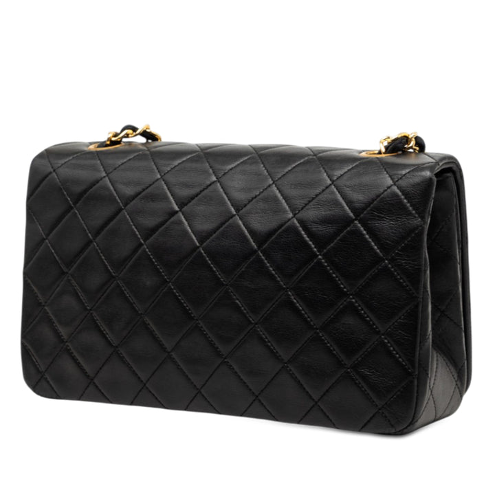 Chanel CC Matelassé Rabat intégral Moyen Cuir d'agneau Noir – vue 2 – GABY PARIS