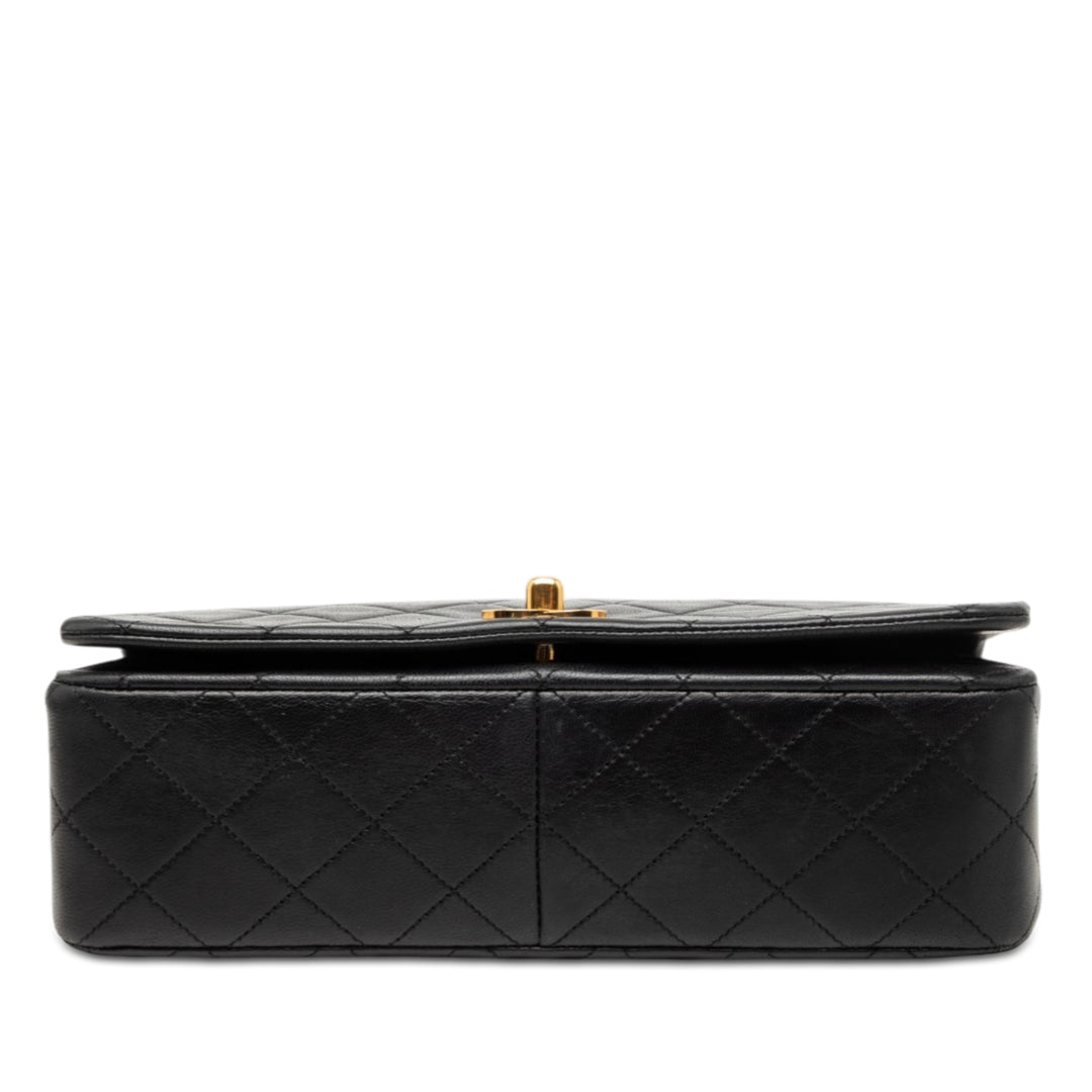 Chanel CC Matelassé Rabat intégral Moyen Cuir d'agneau Noir – vue 3 – GABY PARIS