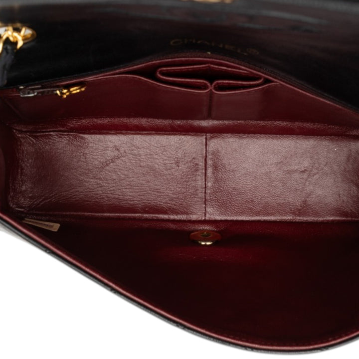 Chanel CC Matelassé Rabat intégral Moyen Cuir d'agneau Noir – vue 4 – GABY PARIS