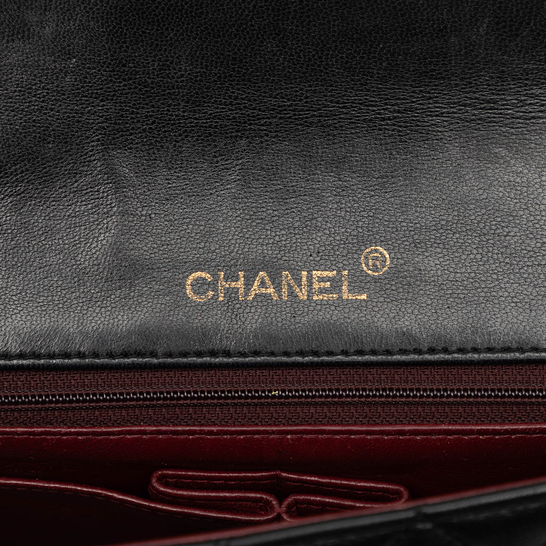 Chanel CC Matelassé Rabat intégral Moyen Cuir d'agneau Noir – vue 5 – GABY PARIS