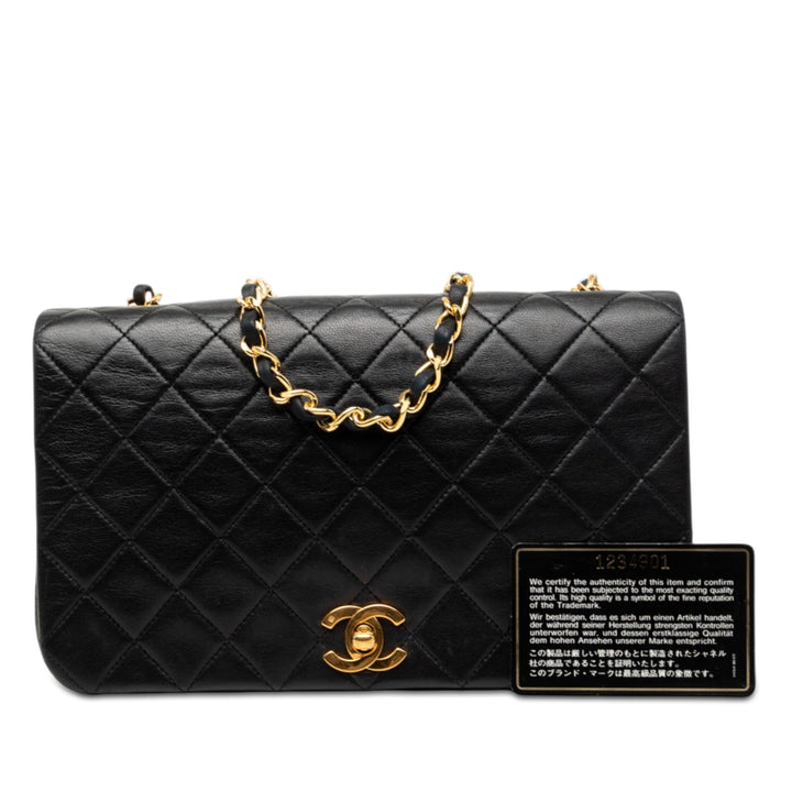 Chanel CC Matelassé Rabat intégral Moyen Cuir d'agneau Noir – vue 7 – GABY PARIS