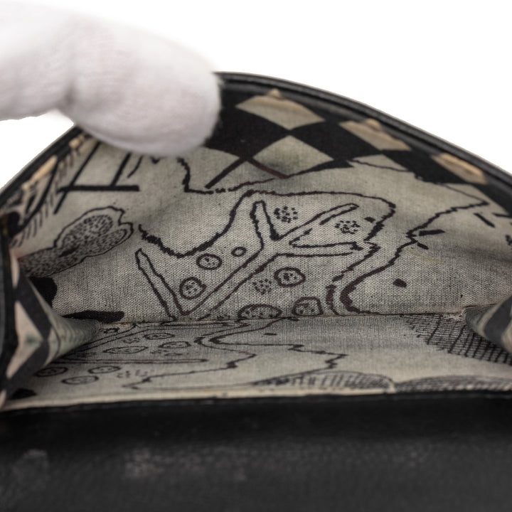 Chanel Cuir de veau CC Lucky Flower Trifold Portefeuille