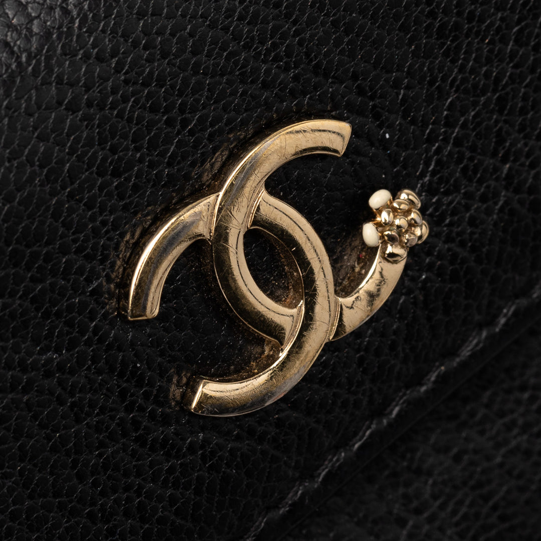 Chanel Cuir de veau CC Lucky Flower Trifold Portefeuille