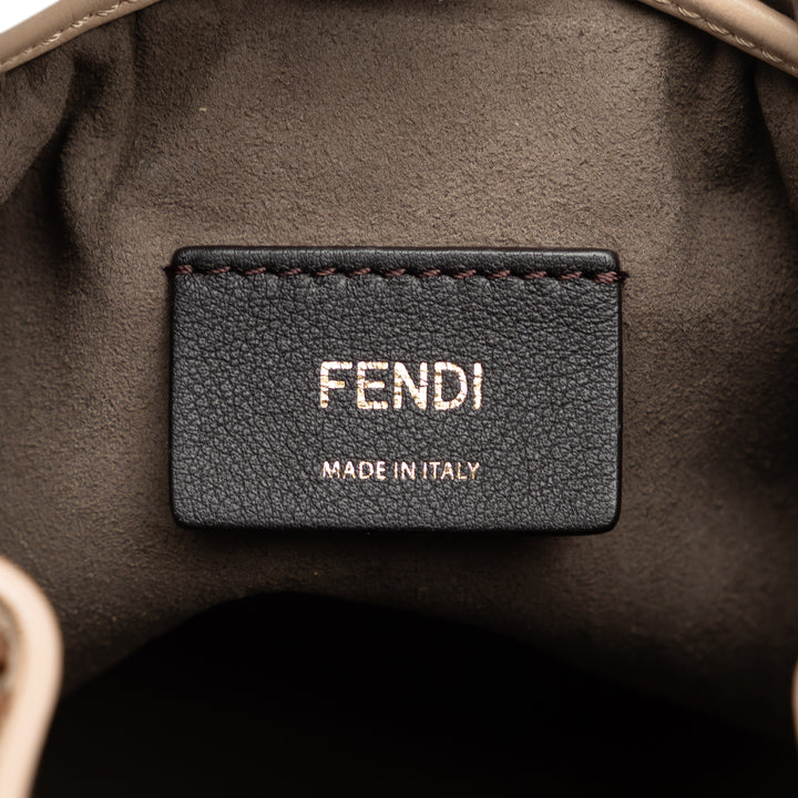 Fendi Shearling Mini Mon Tresor Bucket Bag Pink - GABY PARIS