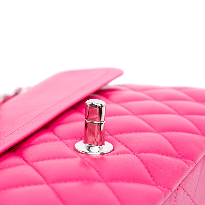 Chanel Medium Classic Cuir d’agneau Double rabat Rose – GABY PARIS Authentique