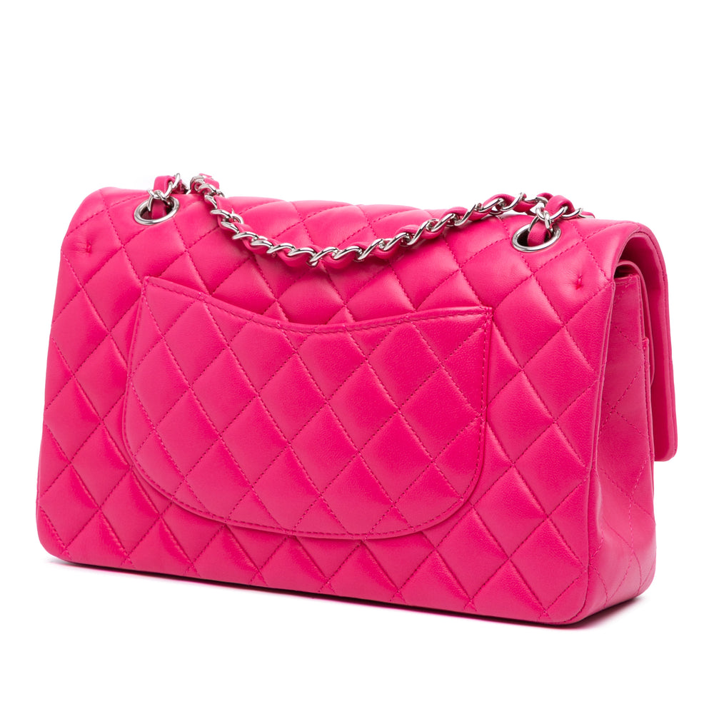 Chanel Medium Classic Cuir d’agneau Double rabat Rose – GABY PARIS Authentique