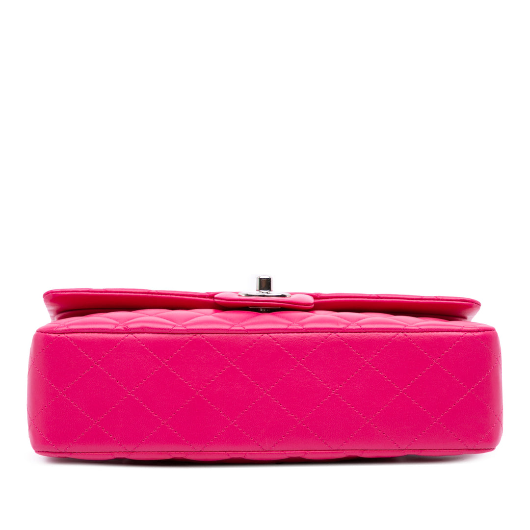 Chanel Medium Classic Cuir d’agneau Double rabat Rose – GABY PARIS Authentique