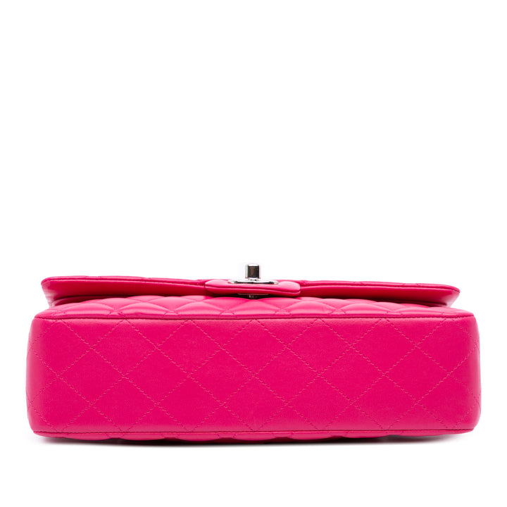 Chanel Medium Classic Cuir d’agneau Double rabat Rose – GABY PARIS Authentique
