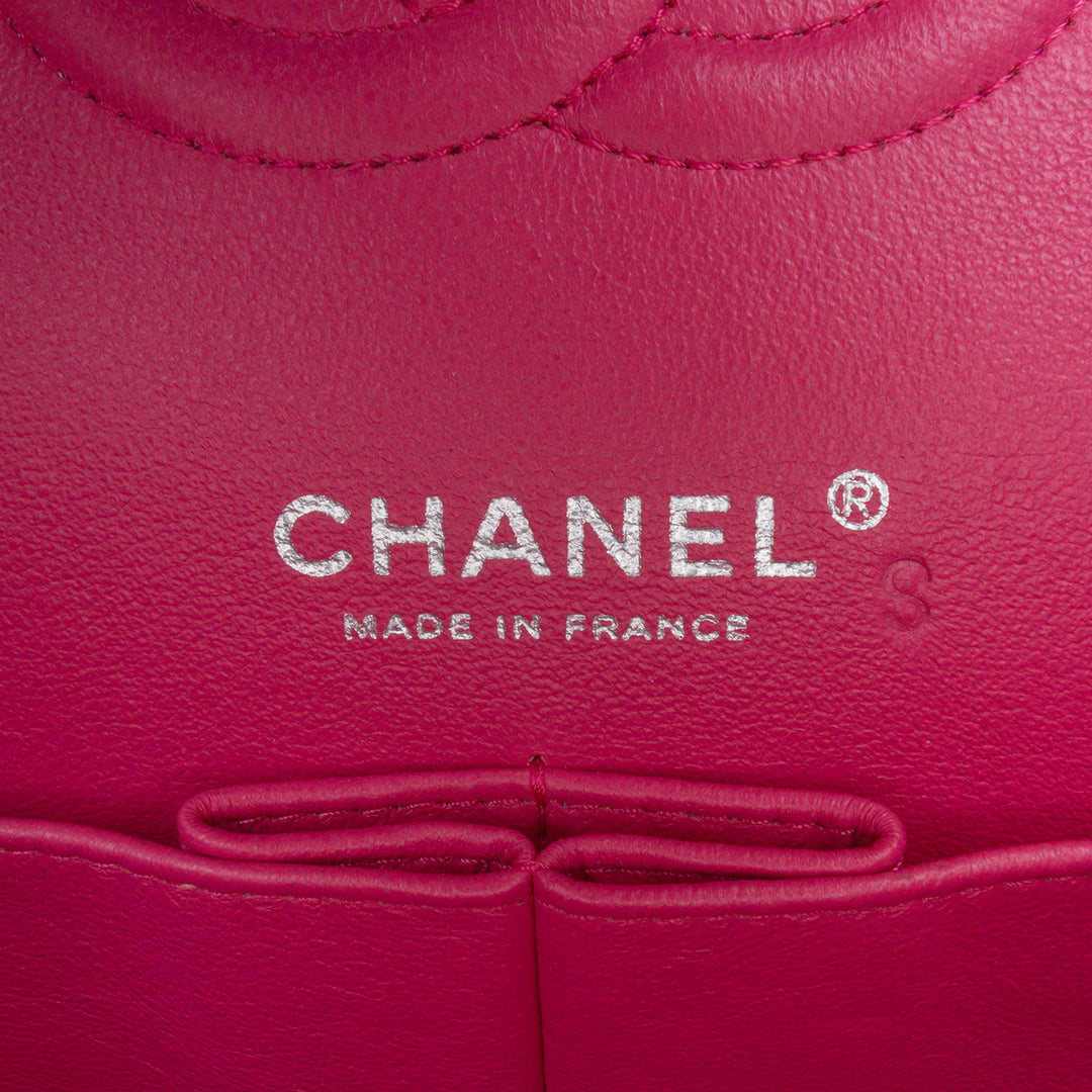 Chanel Medium Classic Cuir d’agneau Double rabat Rose – GABY PARIS Authentique