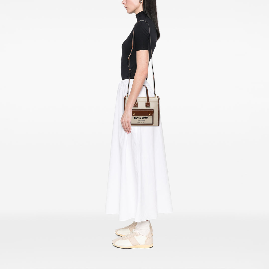 Burberry Freya Cabas Mini Toile