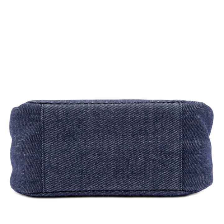 Burberry Sac à main House Check à finitions Bleu – vue 3 – GABY PARIS