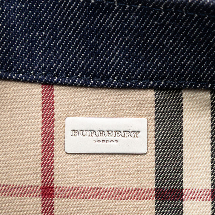 Burberry Sac à main House Check à finitions Bleu – vue 5 – GABY PARIS
