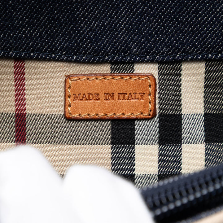 Burberry Sac à main House Check à finitions Bleu – vue 6 – GABY PARIS