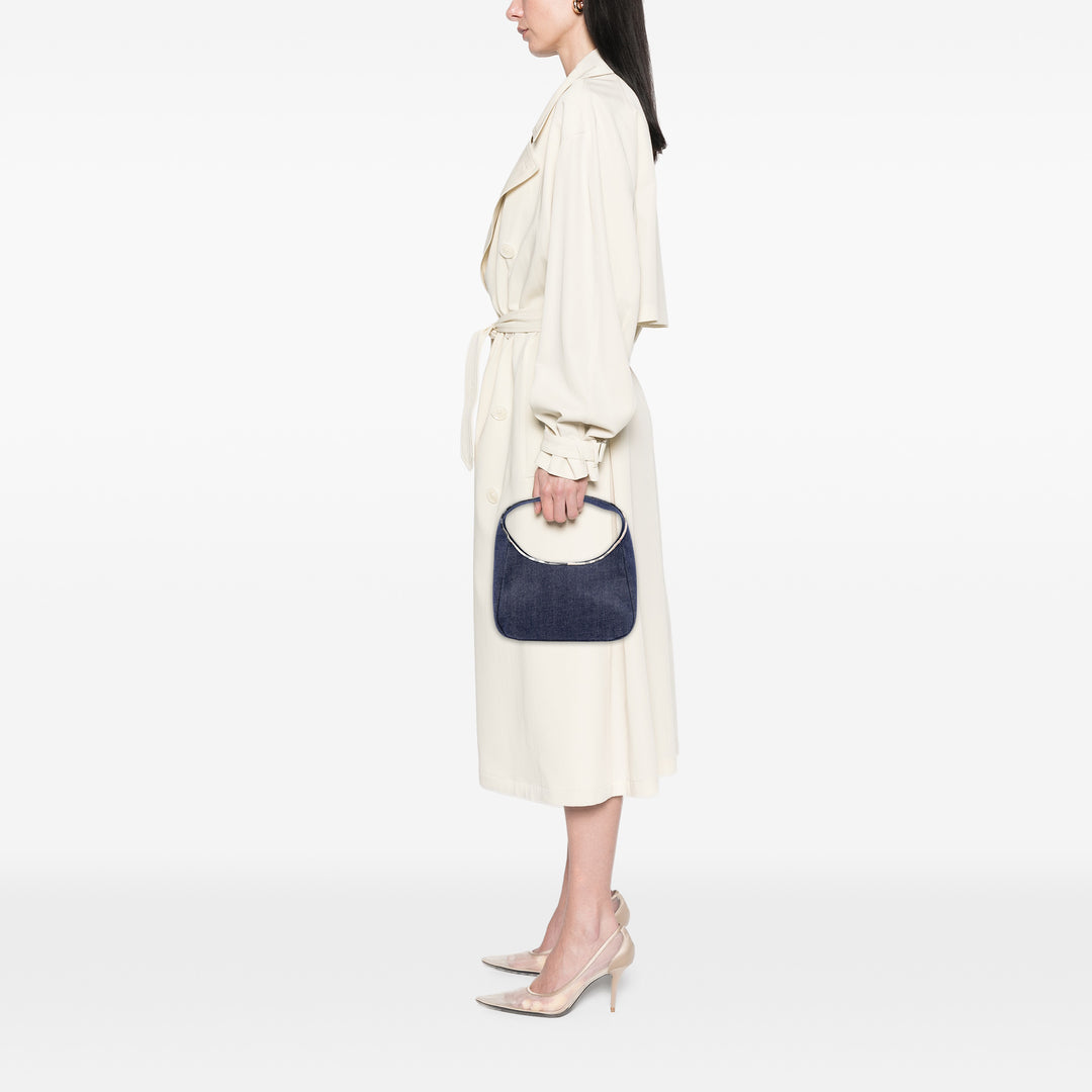 Burberry Sac à main House Check à finitions Bleu – vue 7 – GABY PARIS