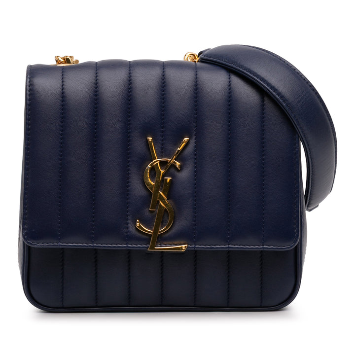 Saint Laurent Medium Cuir d’agneau Monogram Vicky Sac à chaîne