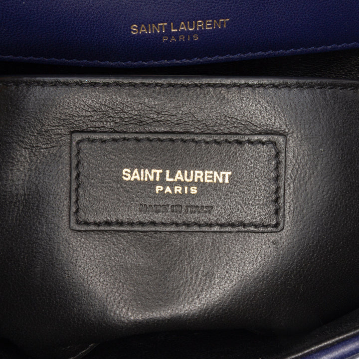 Saint Laurent Medium Cuir d’agneau Monogram Vicky Sac à chaîne