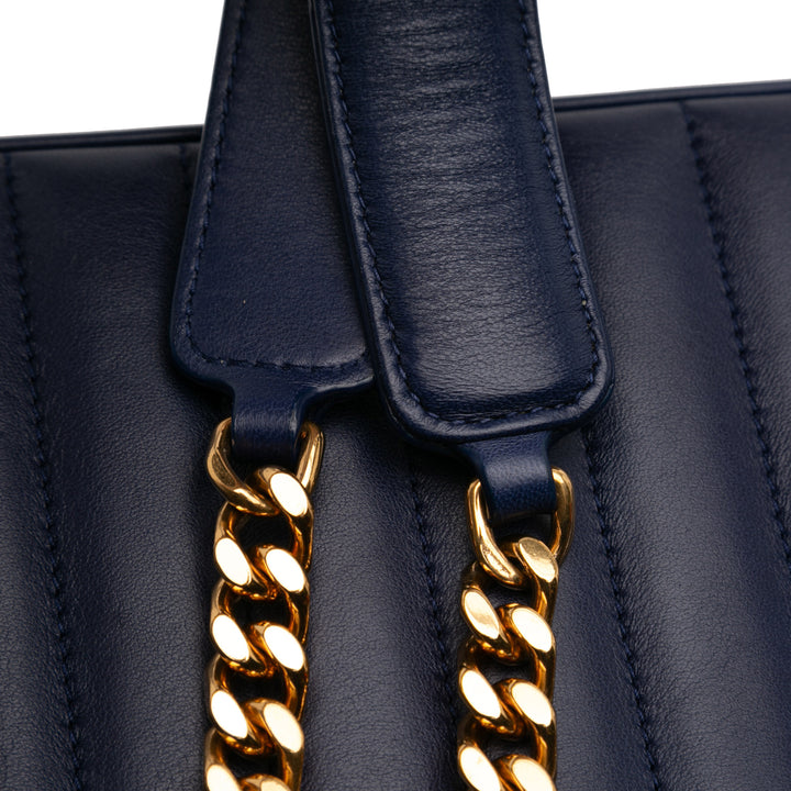 Saint Laurent Medium Cuir d’agneau Monogram Vicky Sac à chaîne