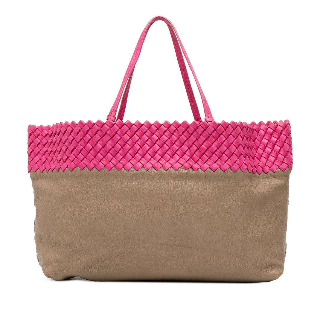 Bottega Veneta Intrecciato à finitions Bicolor Nappa Cabas