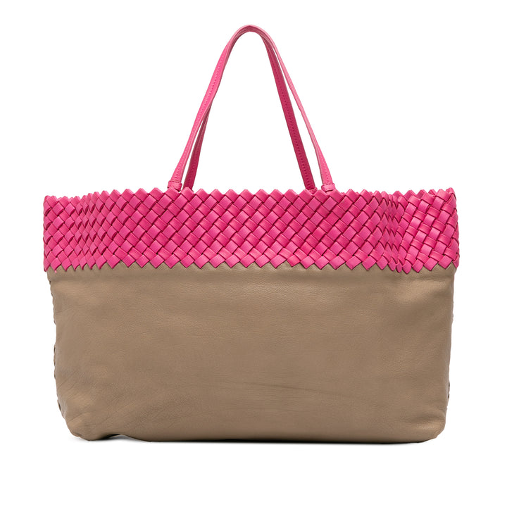 Bottega Veneta Intrecciato à finitions Bicolor Nappa Cabas