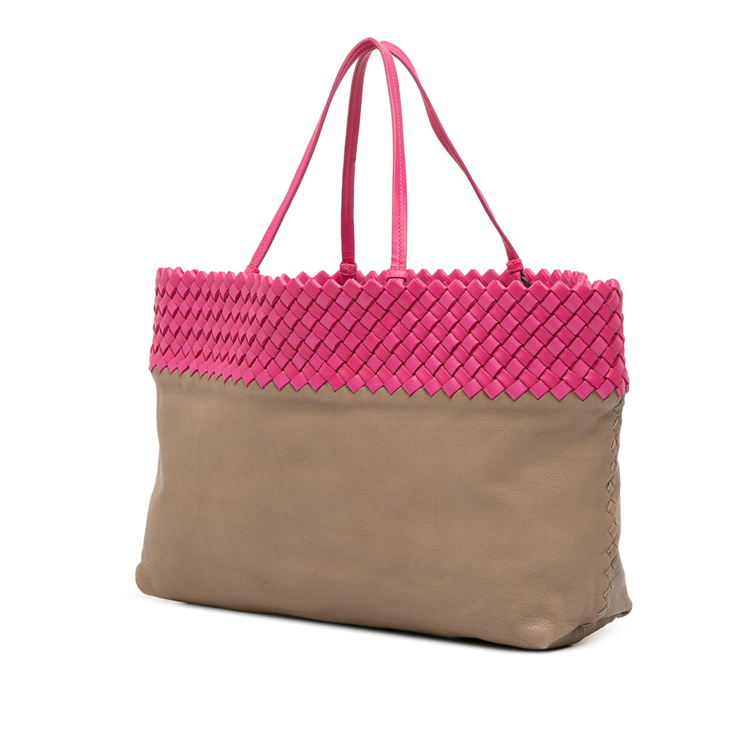 Bottega Veneta Intrecciato à finitions Bicolor Nappa Cabas