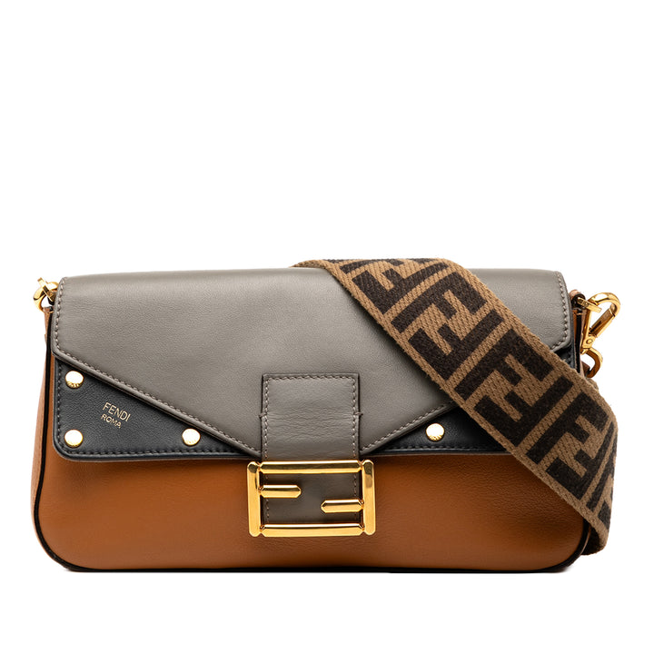Fendi Vitello Grace FF 1974 Baguette Sac porté croisé