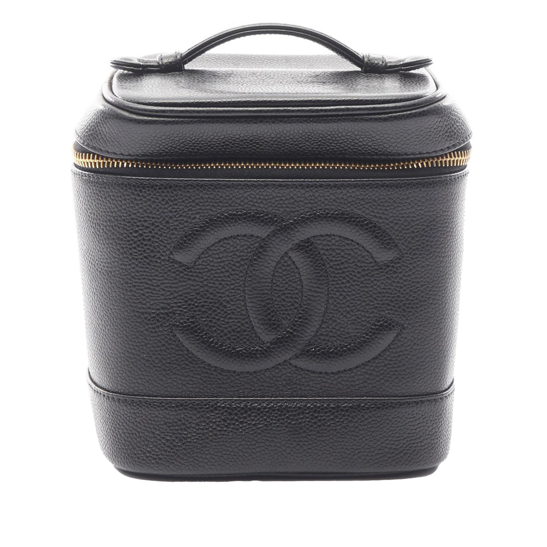CC Caviar Vanity Case Black - Gaby Paris