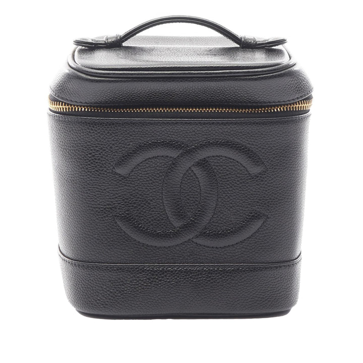 CC Caviar Vanity Case Black - Gaby Paris