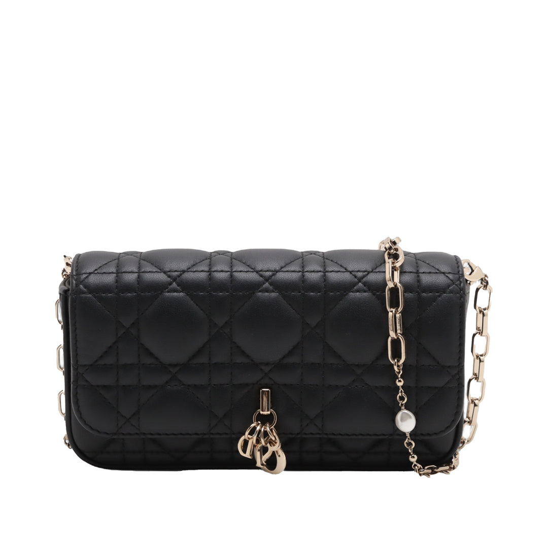 Dior Cuir d’agneau Cannage My Dior Talk Phone Pochette