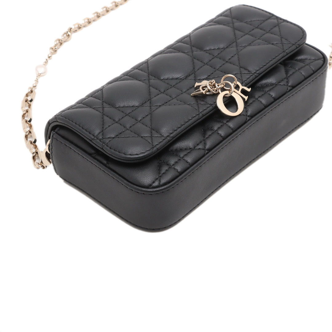 Dior Cuir d’agneau Cannage My Dior Talk Phone Pochette