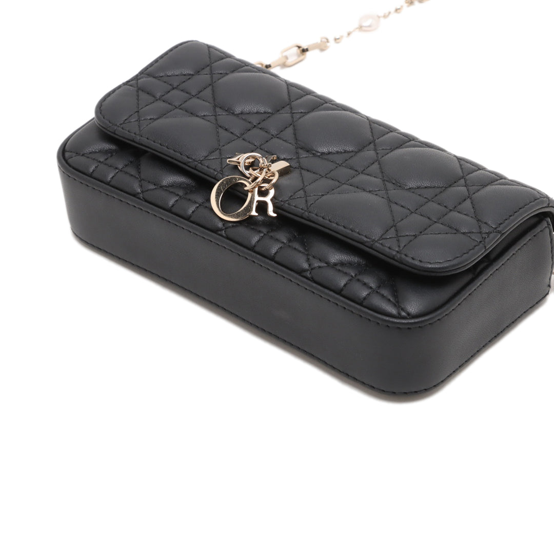 Dior Cuir d’agneau Cannage My Dior Talk Phone Pochette