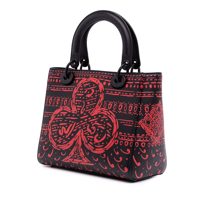 Dior Small Smooth Cuir de veau Painted Heart Clover Lady Dior