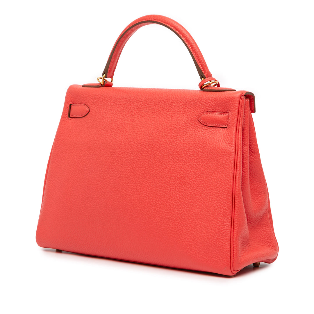 Hermès Togo Kelly II Retourne 32 Rouge
