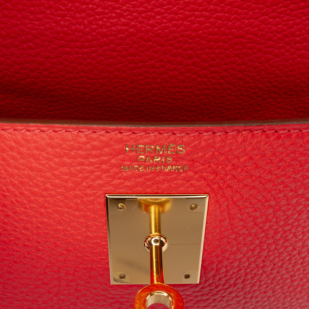 Hermès Togo Kelly II Retourne 32 Rouge