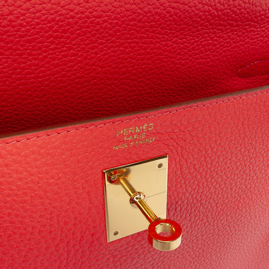 Hermès Togo Kelly II Retourne 32 Rouge