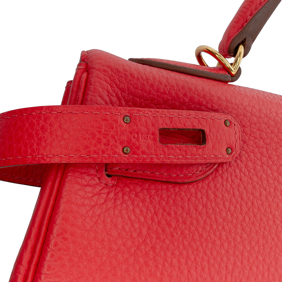 Hermès Togo Kelly II Retourne 32 Rouge