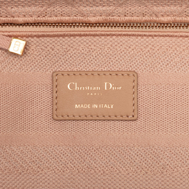 Dior Medium brodé Toile Cannage Lady D Lite