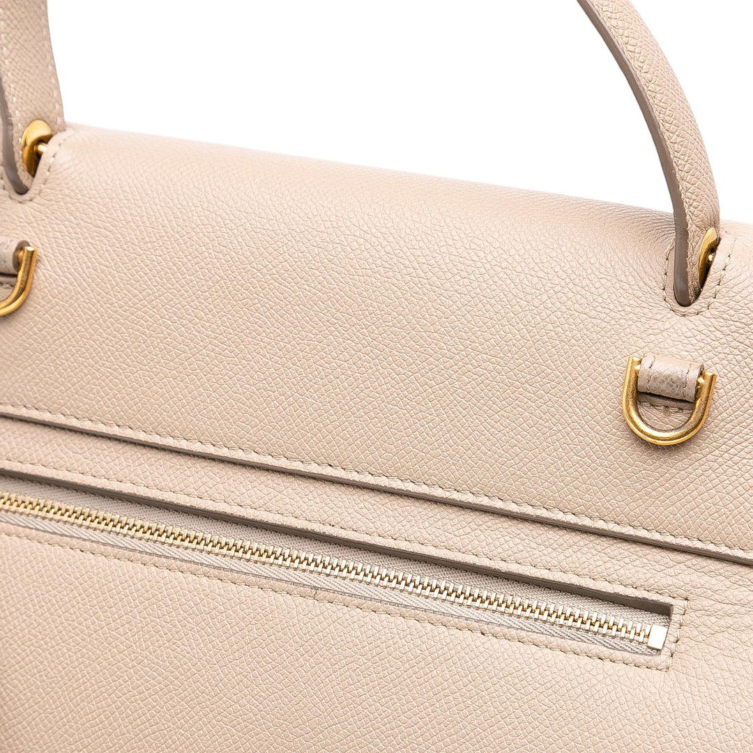 Celine grainé Sac ceinture Mini Cuir de veau grainé Marron – vue 10 – GABY PARIS