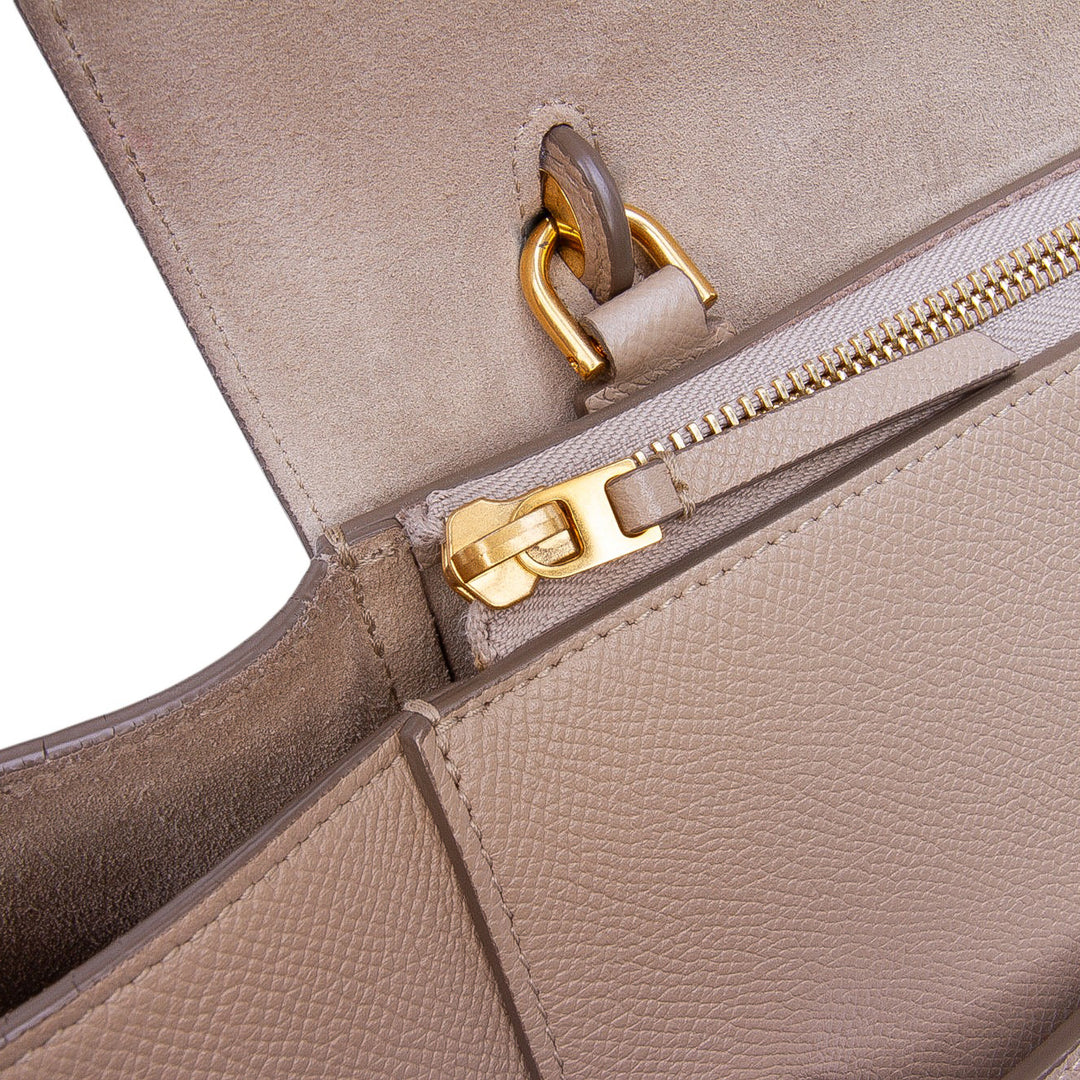 Celine grainé Sac ceinture Mini Cuir de veau grainé Marron – vue 6 – GABY PARIS