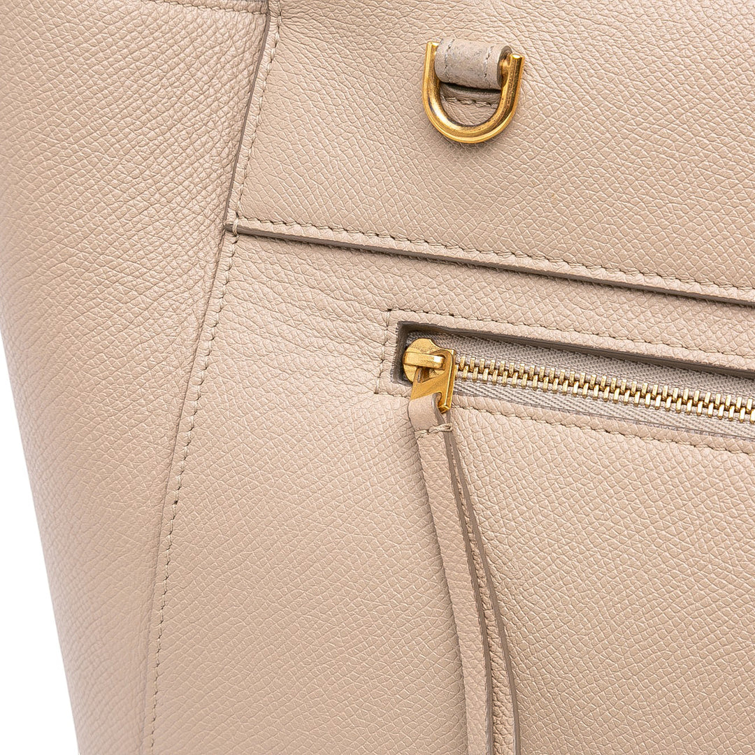 Celine grainé Sac ceinture Mini Cuir de veau grainé Marron – vue 9 – GABY PARIS