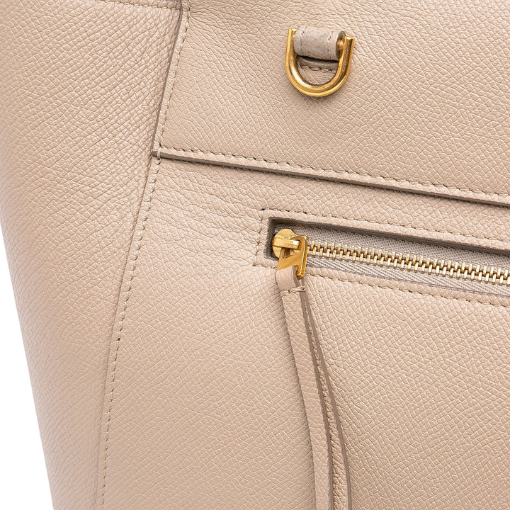 Celine grainé Sac ceinture Mini Cuir de veau grainé Marron – vue 9 – GABY PARIS