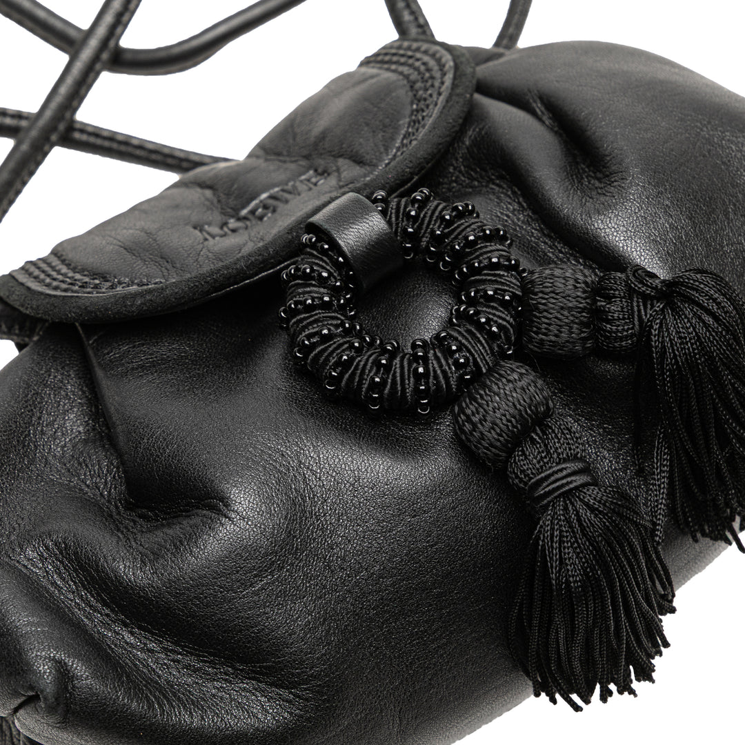 LOEWE Nappa Cuir Tassel Sac porté croisé Noir – GABY PARIS Authentique