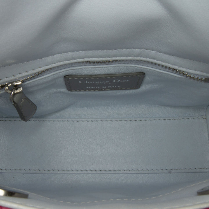 Mini Tricolor Lambskin Cannage Lady Dior Pink - Gaby Paris