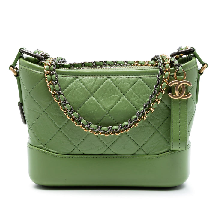 Chanel Small Matelassé vieilli Cuir de veau Gabrielle Hobo