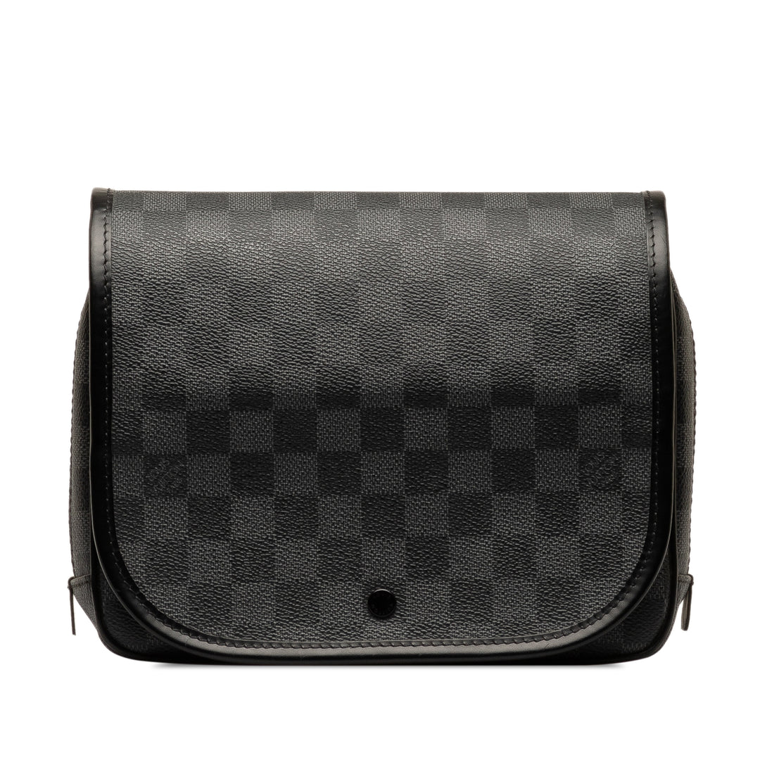 Damier Graphite Hanging Toiletry Kit Pouch Black - Gaby Paris