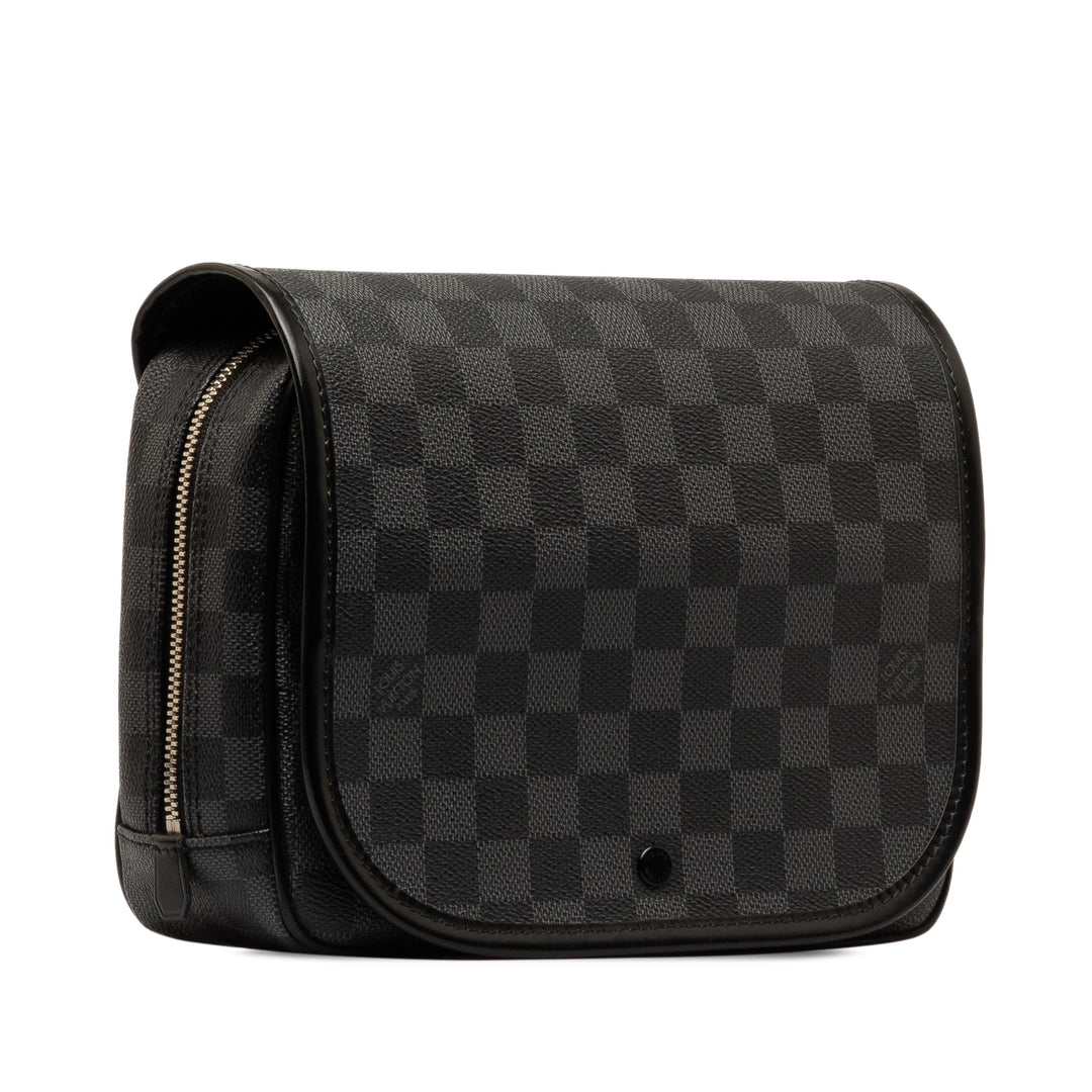 Damier Graphite Hanging Toiletry Kit Pouch Black - Gaby Paris